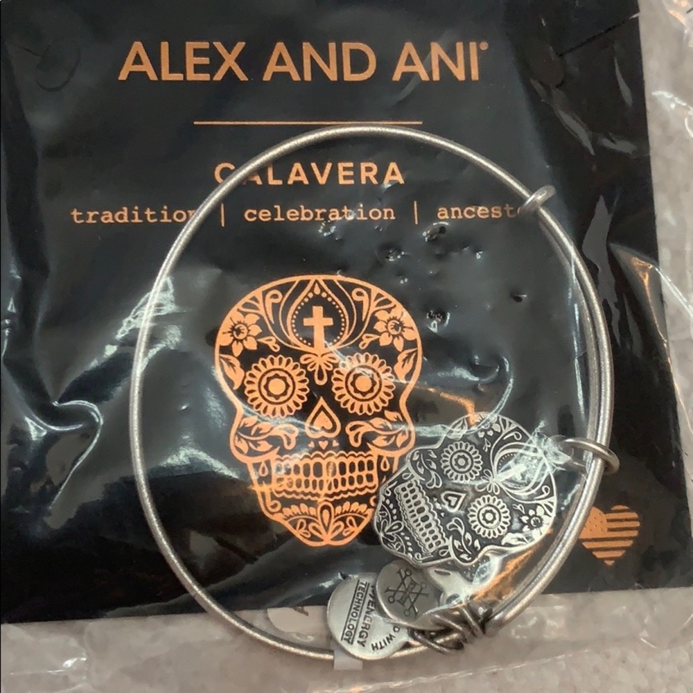 New Authentic Calavera Skull Alex and Ani Bracelet